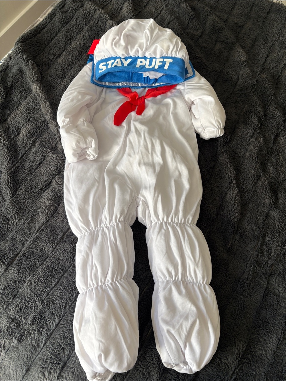 Stay Puft White Kids One-Piece Sailor Costume with Red Scarf